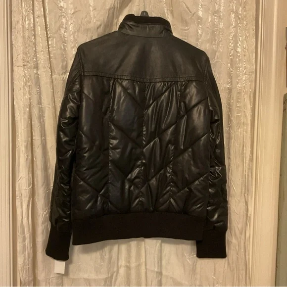 Marc Jacobs Andrew Marc Nicki Leather Bomber Jacket Size Small NWT Never Worn - Picture 2 of 7